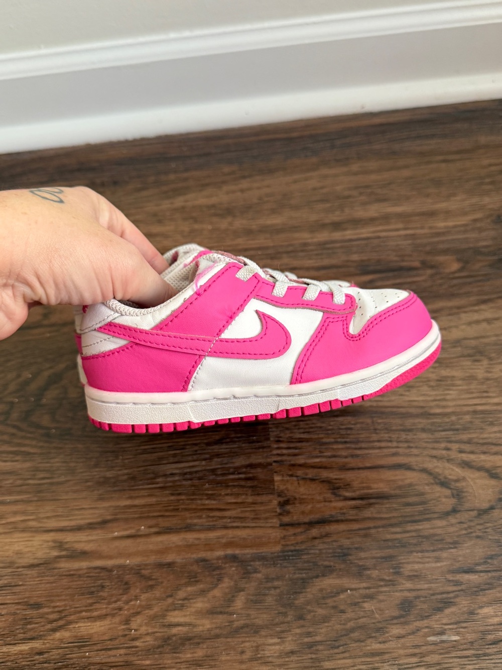 Nike Dunk Low Pink White Toddler Shoes Size 10C Girls kids